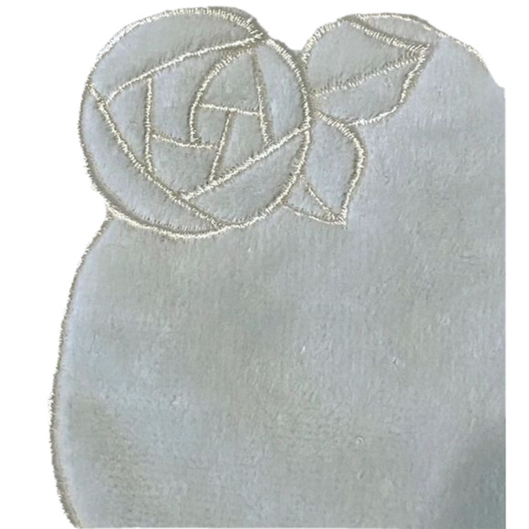 Asian Sequin Limited Edition Ice Blue Floral Design 100% Cotton Padded New - Picture 5 of 9